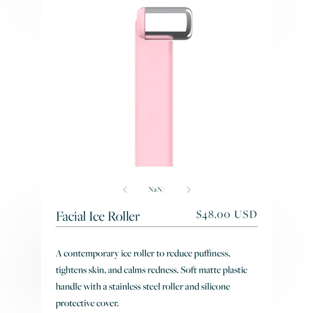 NIB Quiet Hours Pink Facial Ice Roller